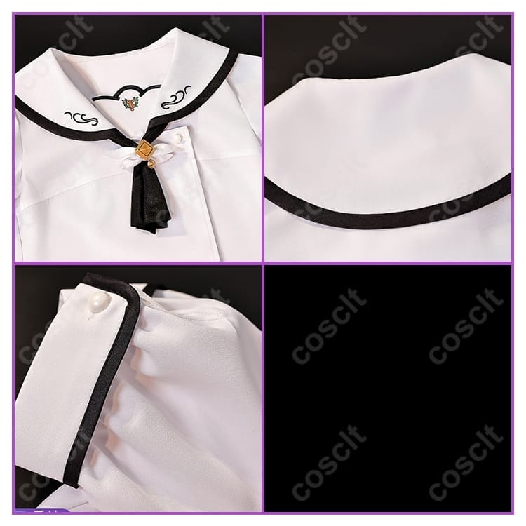 Summer Pockets 鳴瀬しろは/空門蒼 夏制服 高再現で爽やかに映える通気性コスチューム - 5枚目の画像