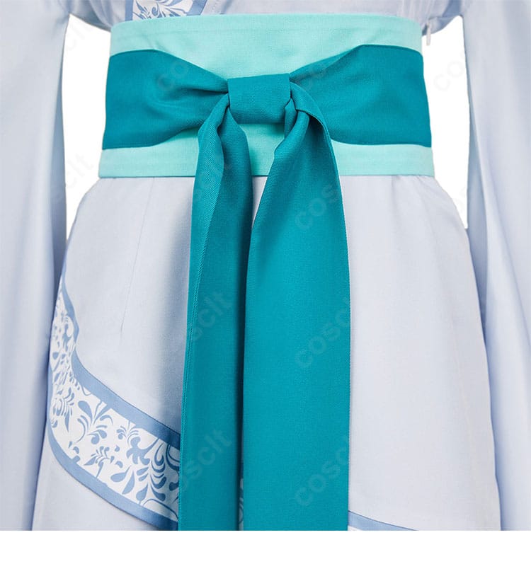 薬屋のひとりごと 壬氏「月精」腰封(コルセットベルト)装飾の詳細。金具とステッチでウエストラインを強調。