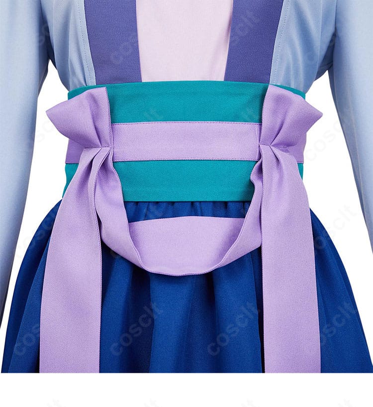 猫猫コスプレ衣装のコルセットベルト装飾。配色アクセントとステッチでウエストを綺麗に強調