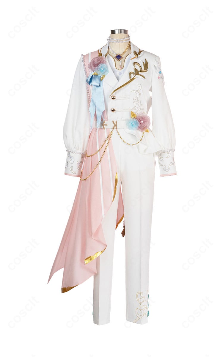 葵ひなた・葵ゆうた天音色衣装の正面全体。コートのラインと胸飾りの配置が分かる詳細。