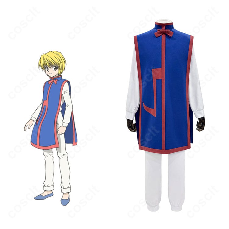 HUNTER×HUNTER クラピカのコスプレ衣装を全身で再現したモデル画像。端正なシルエットと落ち着いた発色がわかる構図。