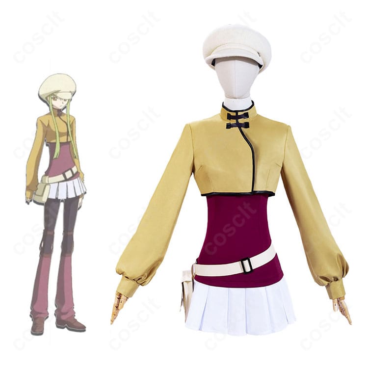 C.C.の私服コスプレ衣装とキャラクターの組み合わせ例。コードギアス C.C.の雰囲気を再現した全身コーデ