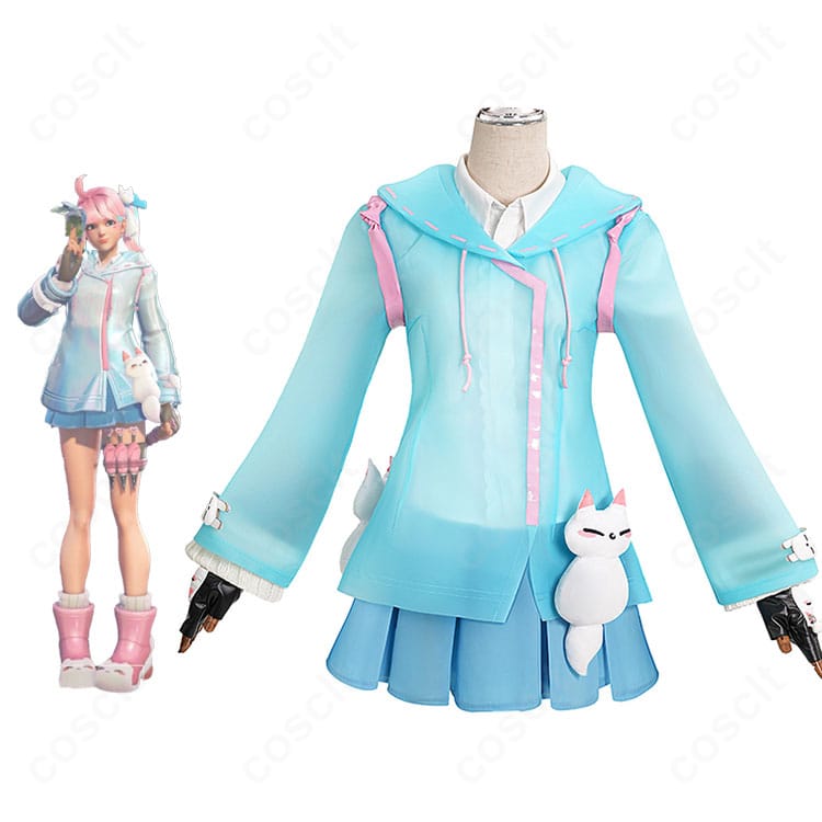 オーバーウォッチ2 キリコのコスプレ衣装とキャラクター比較が分かる正面合成画像