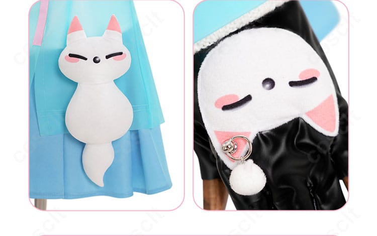 キリコ コスプレ衣装の上着と手袋の装飾・質感ディテール