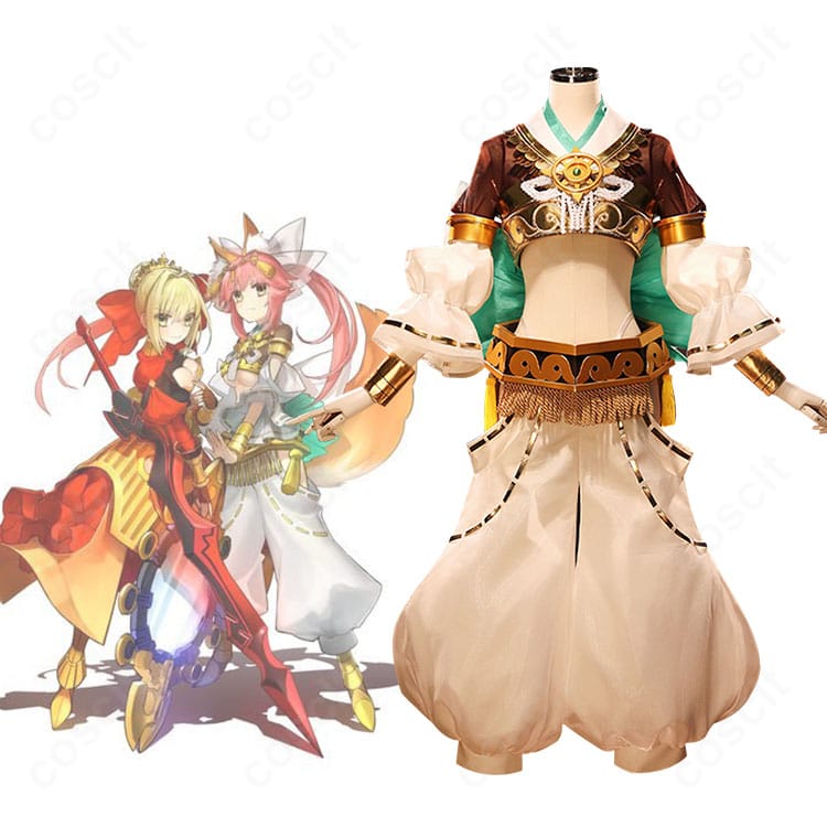 Fate/EXTRA CCC 玉藻の前 太陽の神話礼装コスプレ一式とキャラクターイメージの組み合わせ全体像