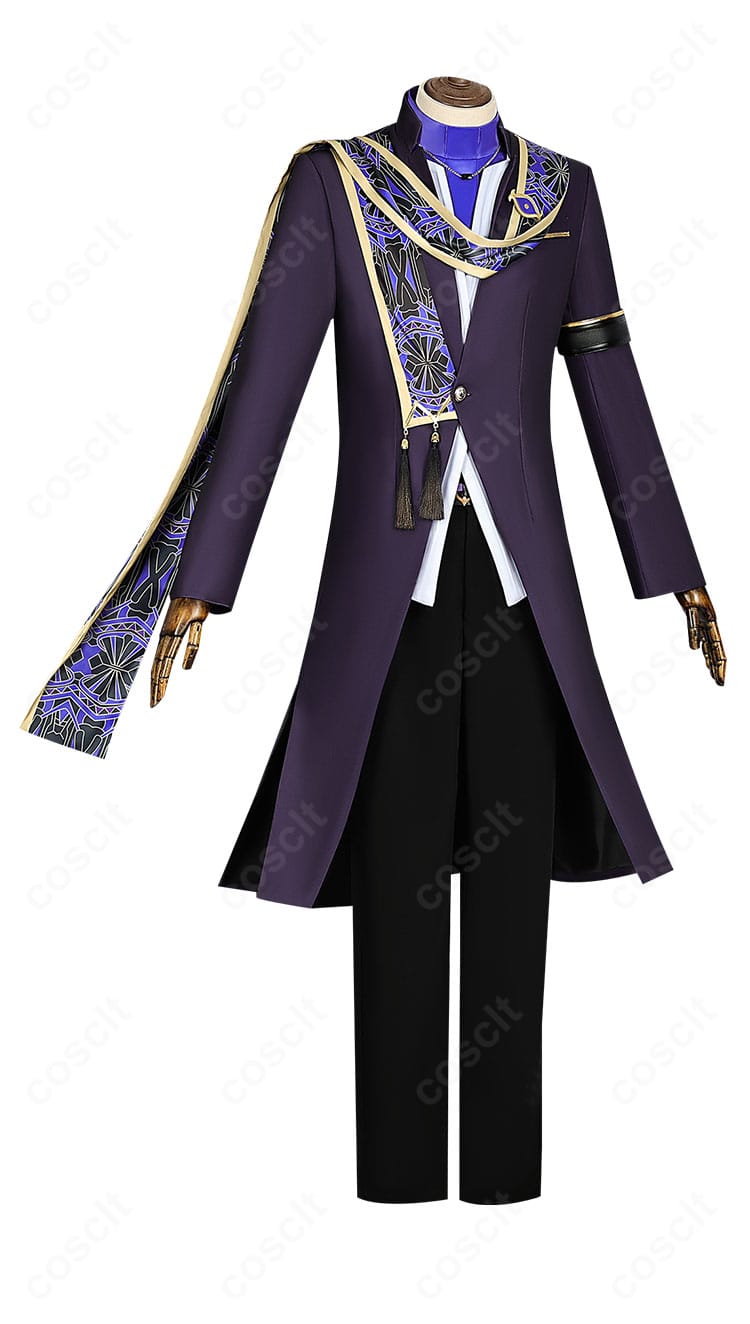 原神 セノ コスプレ衣装の側面。コートのラインと腕飾りのディテールが分かる角度。