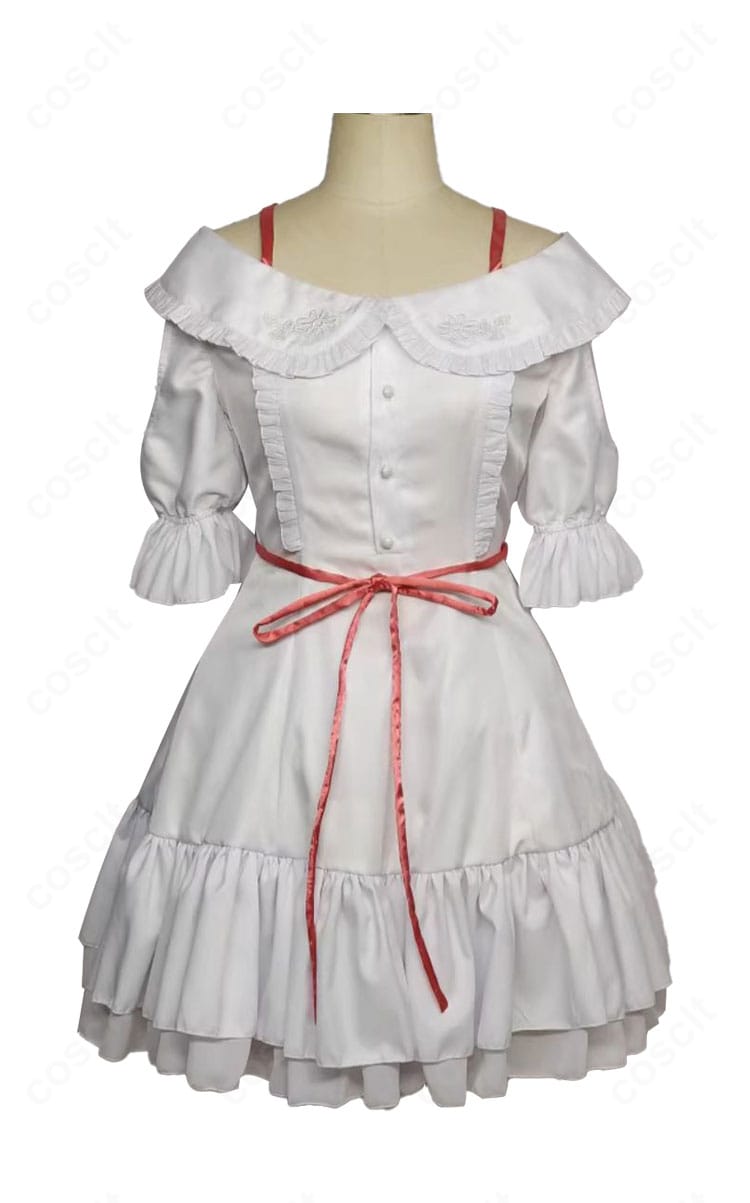 IDOLY PRIDE 長瀬麻奈 星の海の記憶コスプレ衣装の正面全体。清楚なワンピースと上品な配色が分かるディテール