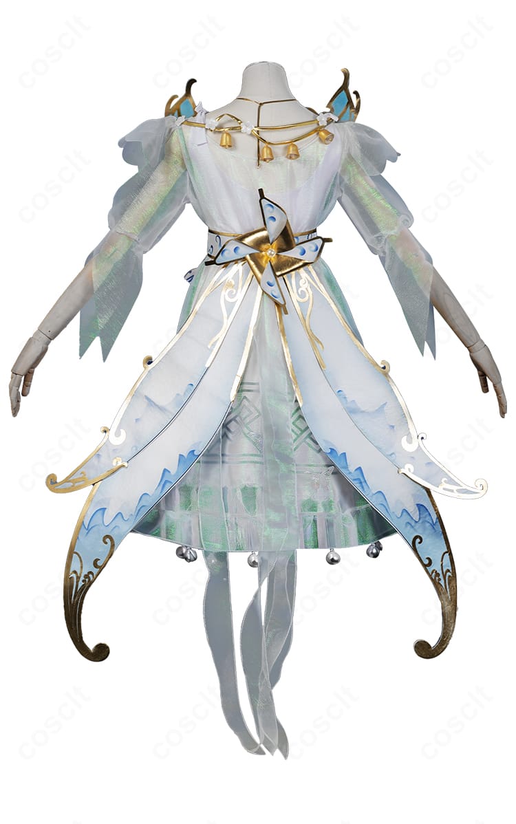 Identity V 気象学者コスの背面。大きな翼と背中装飾の配置、スカートの落ち感が分かる後ろ姿