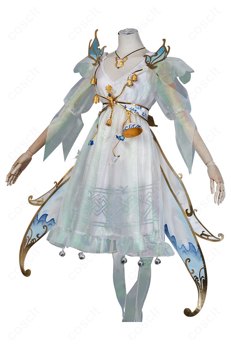 Identity V 気象学者コスの側面。肩から裾への流線的シルエットと、生地の質感・裁断ラインを確認できるディテール