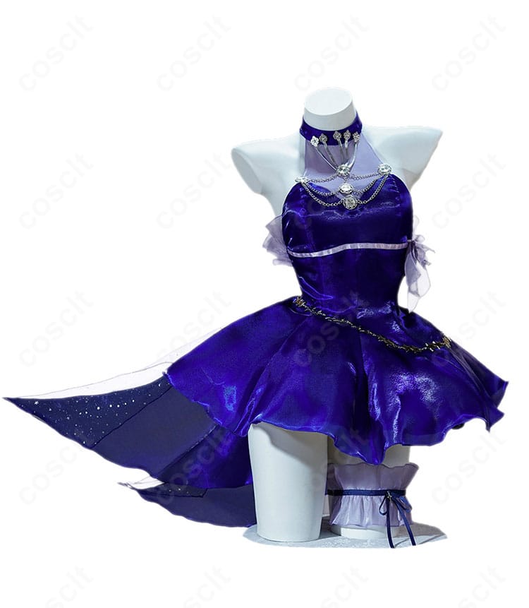 綾波レイ コスプレ衣装の正面全体像（ワンピースとアクセサリー）