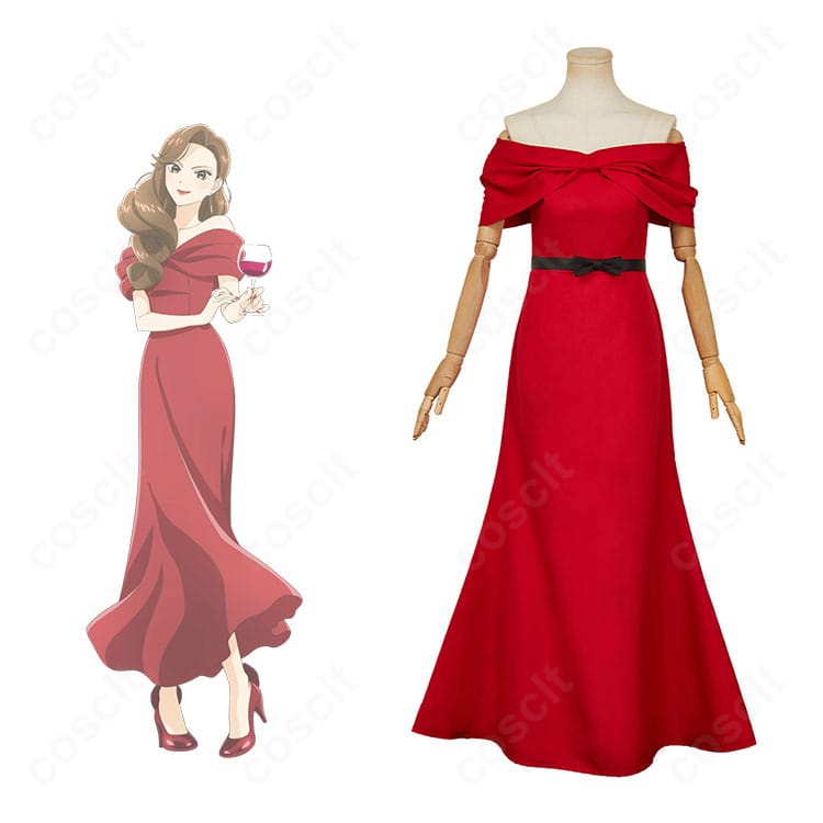 宝生麗子のコスプレ衣装を着用した融合イメージ。作品の世界観と上品なワンピースの雰囲気を再現した撮影例。