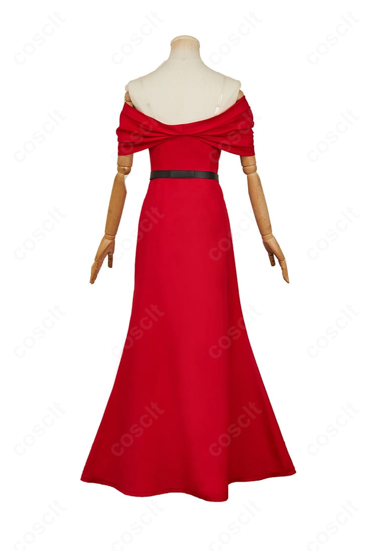 宝生麗子 コスプレ衣装の背面。ファスナーラインとスカートの落ち感がわかる後ろ姿のディテール。