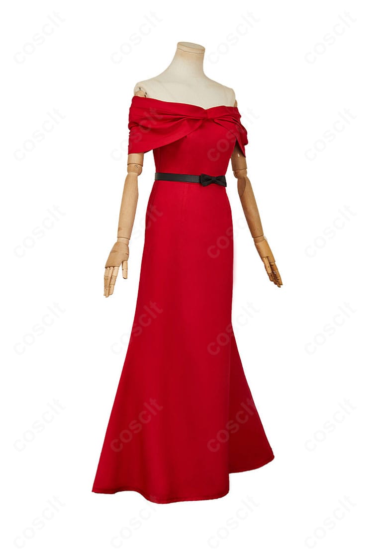 宝生麗子 コスプレ衣装・左側面。スカートのドレープと袖のラインが美しく見える角度のカット。