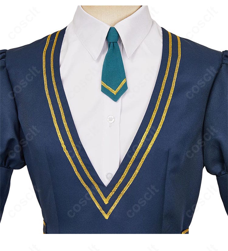 宮尾音夢（ネム）コスプレ衣装のネクタイ装飾と結び目のディテール