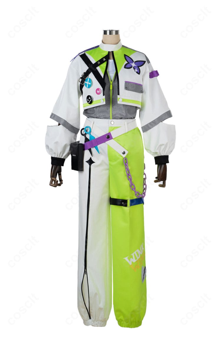 ウィンクキラー衣装の正面全景。シャープなラインと配色、アクセサリー配置まで高再現のディテール。