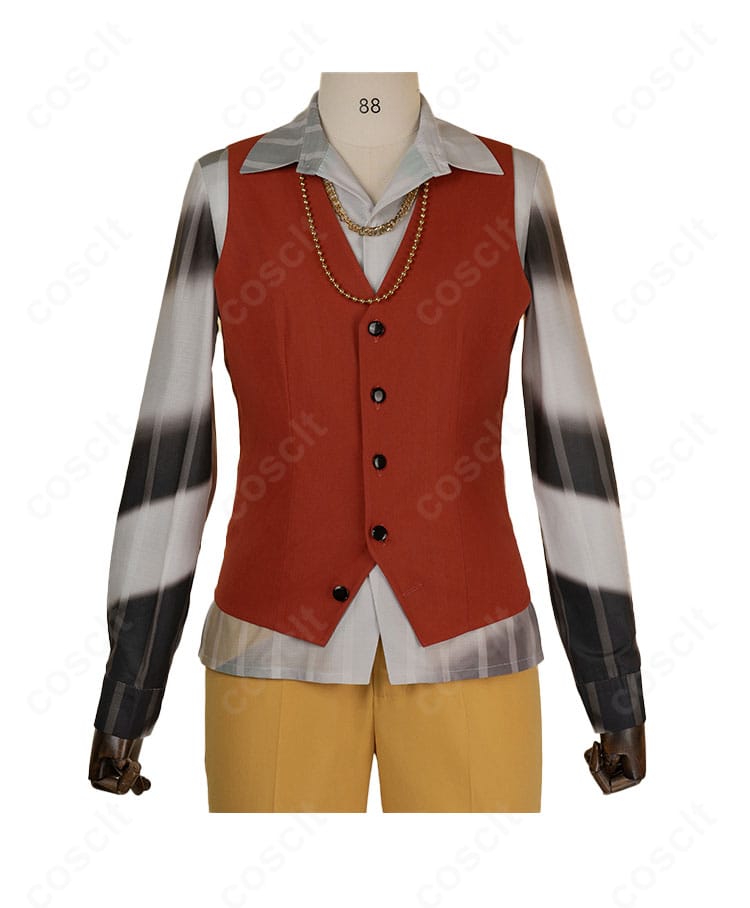 インナーシャツの正面ディテール。襟元と前立ての仕立てがわかる近接カット