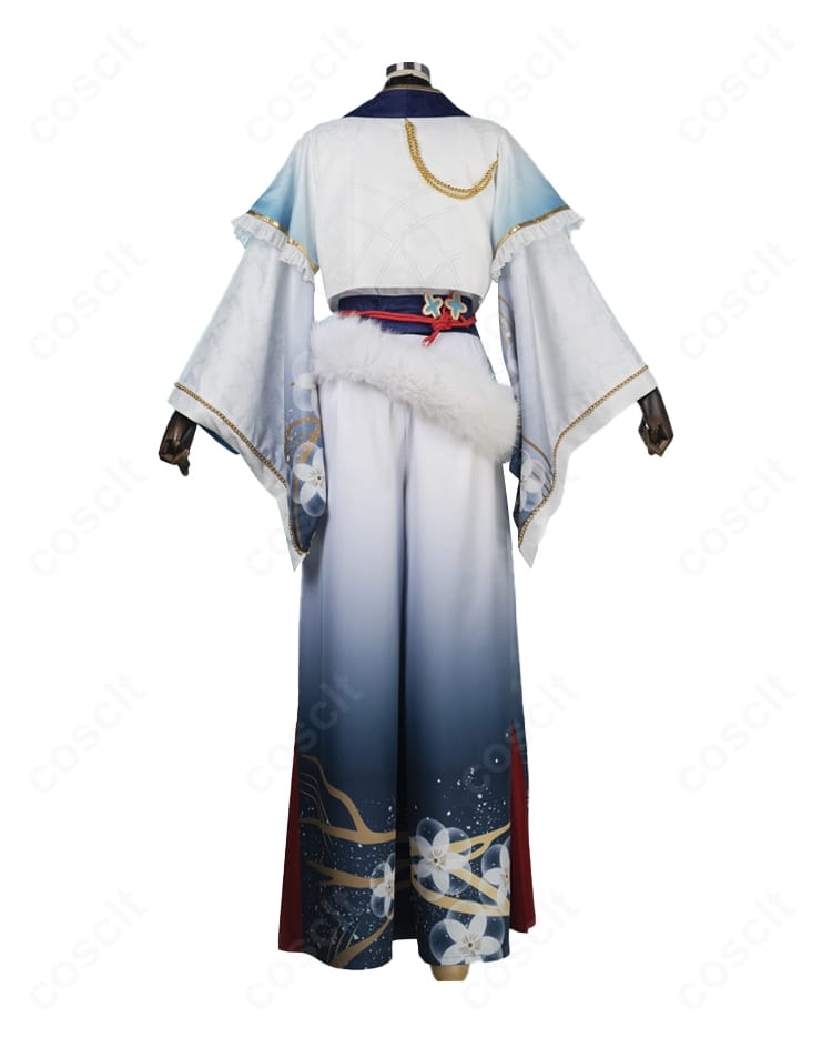 礼瀬マヨイ 梅花雪花コスプレ衣装の背面全体デザイン