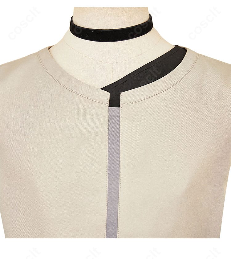 LAZARUS エレイナ衣装の襟元ディテール。意匠パーツとステッチの再現性をクローズアップ。