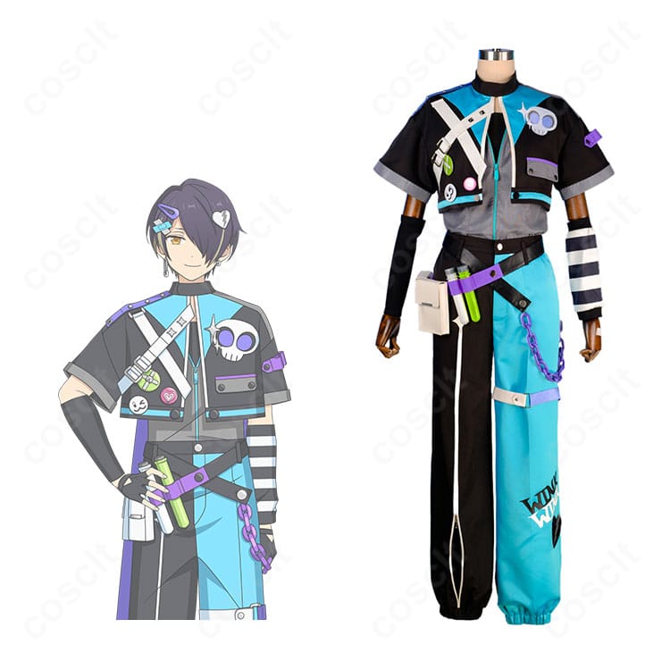 仙石忍・伏見弓弦・紫之創のウィンクキラー衣装を着用した組み合わせ例。クールでゴージャスな世界観を再現。