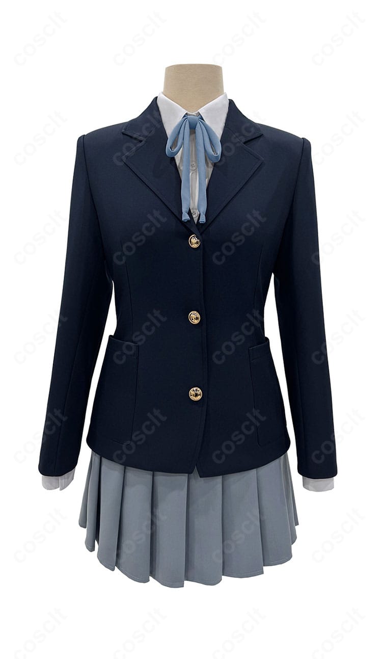 けいおん！桜が丘高校 制服コスプレ 正面フルセット全体写真（ブレザー・シャツ・スカート・リボン）