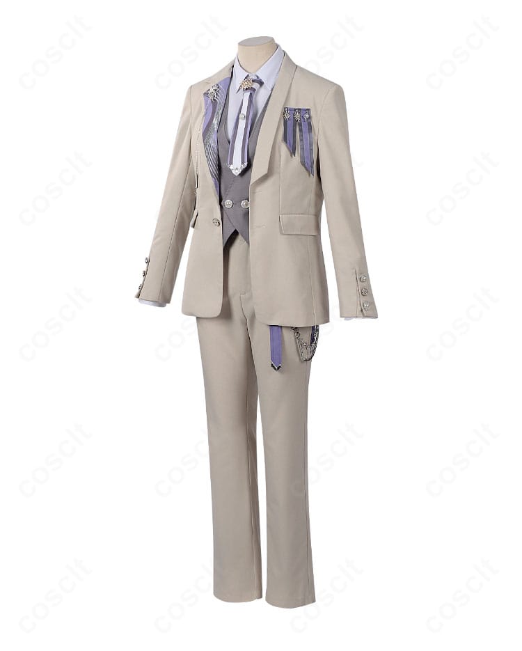 左側面ビュー。襟元から裾までの流れ、ベストのラインが分かるセイヤ『星からの手紙』衣装。