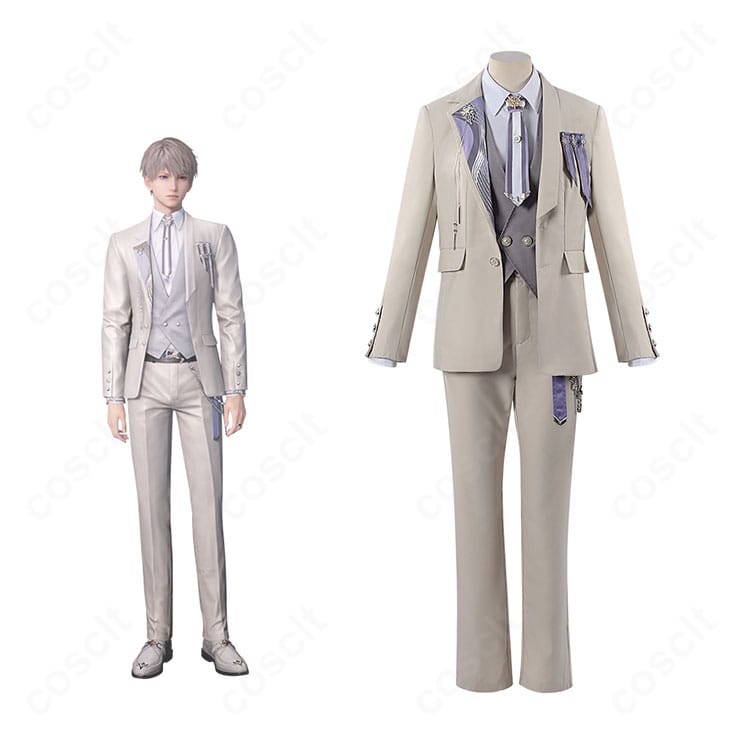 恋と深空 セイヤ『星からの手紙』コスプレ衣装を着用した全身イメージ。クールで端正なフォーマルシルエットが分かる構図。