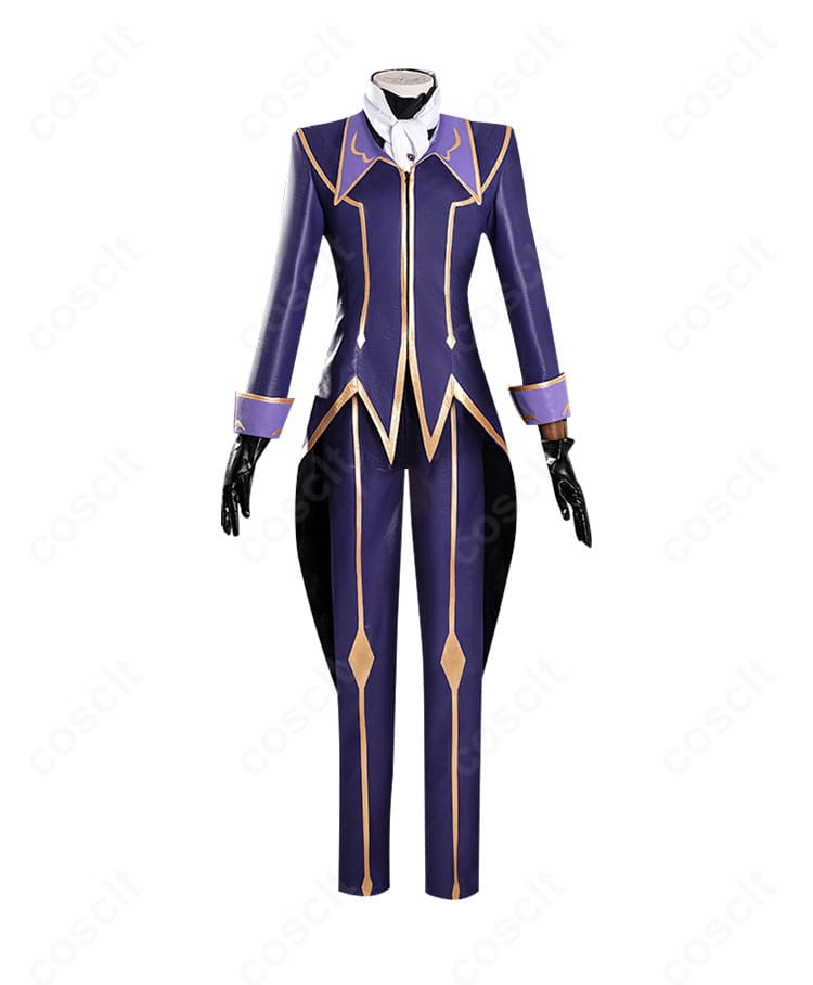 黒の騎士団スタイルの前面装飾ディテール。前立てのゴールド調縁取りとボタン配置を拡大。