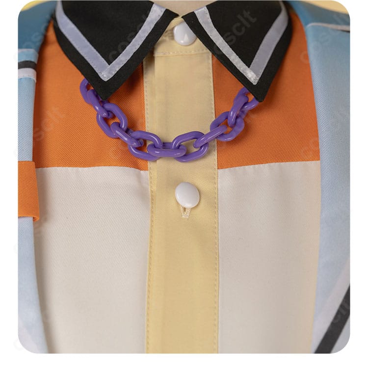 天祥院英智の首飾りディテール。カラー周りの意匠と質感を忠実に表現。