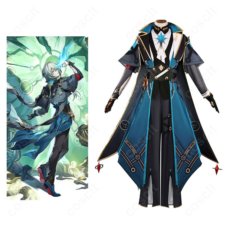 崩壊：スターレイル アナイクスのコスプレ衣装一式。公式デザインを反映したコートと装飾の再現が分かる全身イメージ。