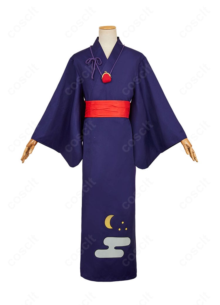 地縛少年花子くん 花子くん 浴衣コスプレ衣装の正面フルビュー。浴衣・帯・首飾りの配色とシルエットを確認できます。