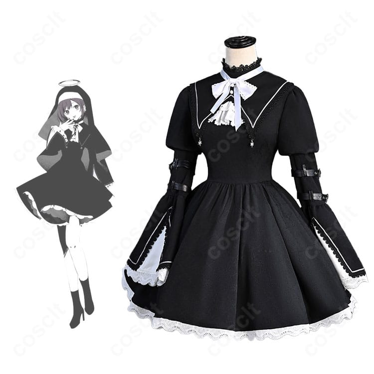 プロジェクトセカイ 東雲絵名『神っぽいな』コスプレ衣装一式とキャラクターイメージの組み合わせ写真