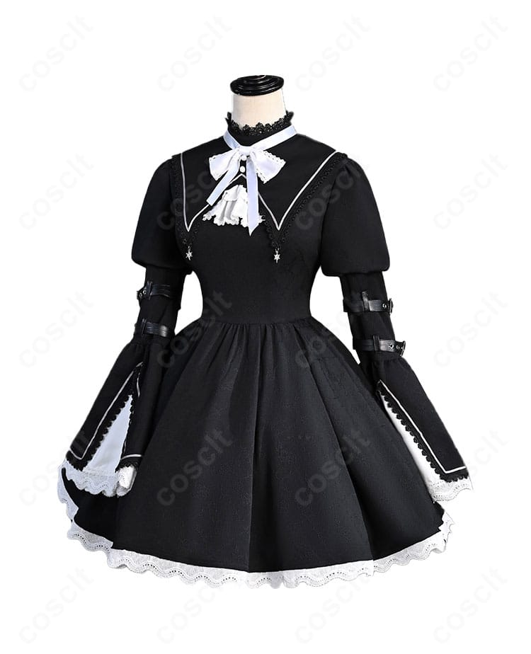 東雲絵名 神っぽいな コスプレ衣装の正面全体像。ワンピースとベールの高再現ディテール