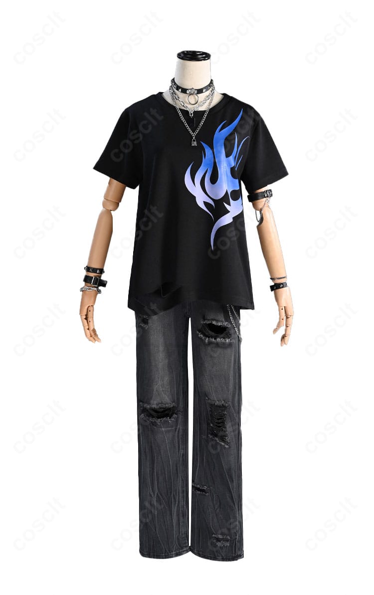 東雲彰人 フューエル バージョンの正面全身。鮮やかな配色とチョーカー・ベルトまで再現。