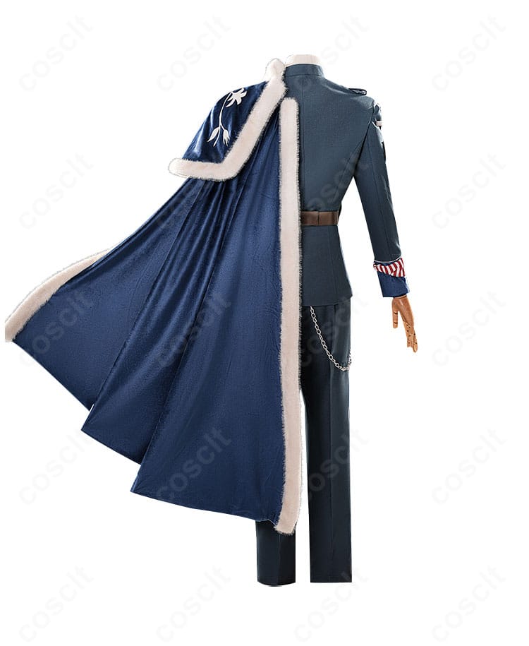 第五人格 ホセ・バーデン衣装の背面。マントの落ち感や背中の装飾ディテールを捉えたカット。