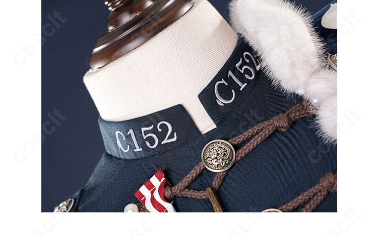 第五人格 一等航海士ホセ・バーデン レストレード警部コスのセット内容一覧。上着・マント・小物まで一式を確認できる画像。