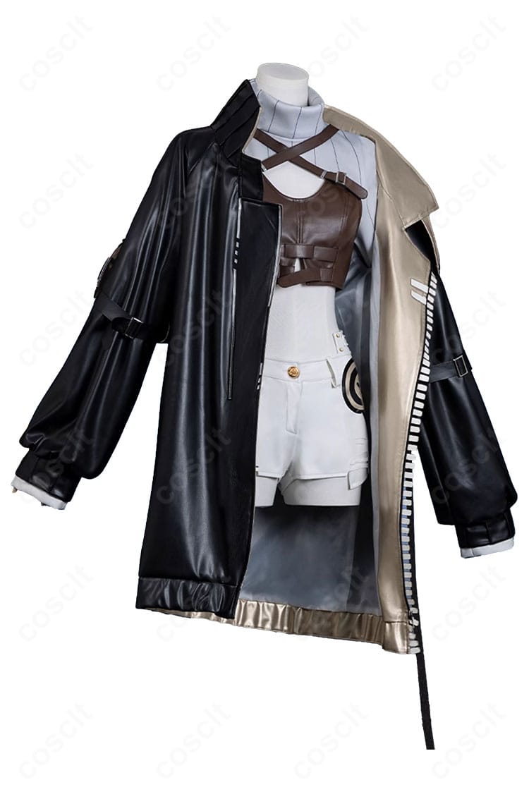 ジェイン衣装の正面全景。コートとインナーのレイヤー、袖章や前立て装飾の再現が分かる画像。