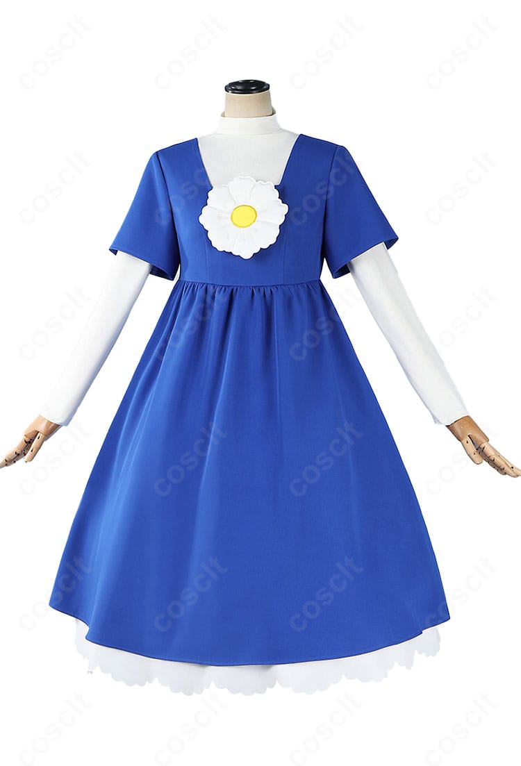 木之本桜 普段着コスプレ ワンピース正面全身画像（配色とシルエット）