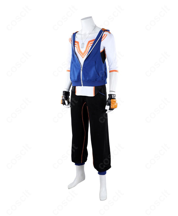 ストリートファイター6 ルーク コスプレ衣装のサイドビュー。体に沿うフィット感と縫製ラインを強調。