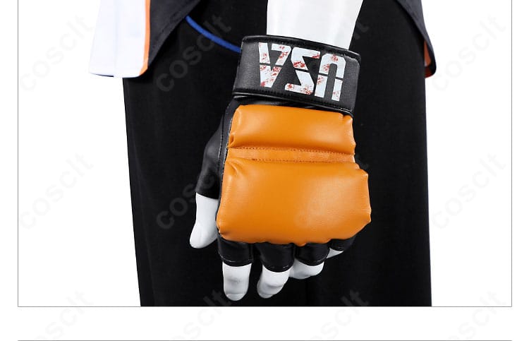 ルーク コスプレ衣装のジッパーディテール。耐久性の高いファスナーを採用。