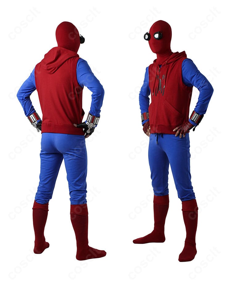 側面シルエットのバランスとフィット感。ピーター・パーカーのアイコニックな横姿を再現