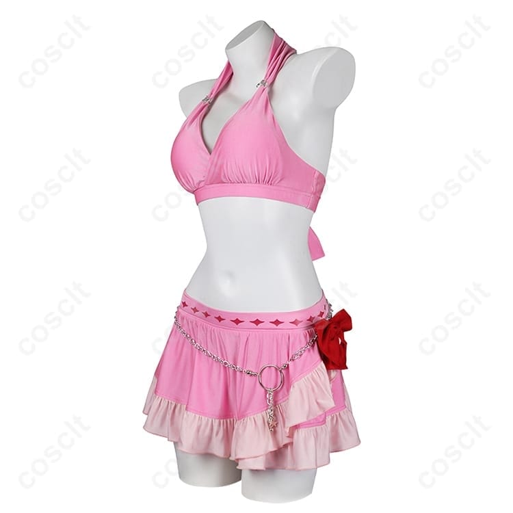 ファイナルファンタジーVII リバース エアリス・ゲインズブール ピンキーマーメイド水着 高再現コスプレ衣装 - 3枚目の画像