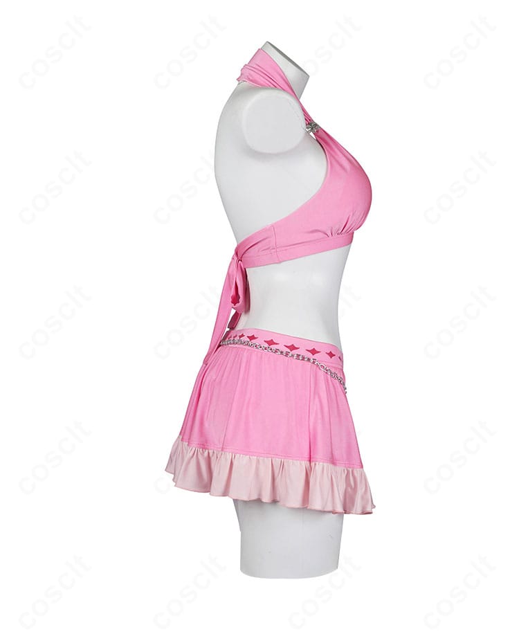 エアリス・ゲインズブール ピンキーマーメイド水着 右側面ディテール。チェーンと生地の質感が分かるアップ。