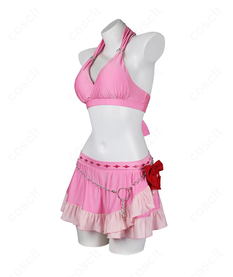 エアリス・ゲインズブール ピンキーマーメイド水着 左側面。スカートのラインと装飾の配置を確認できる画像。