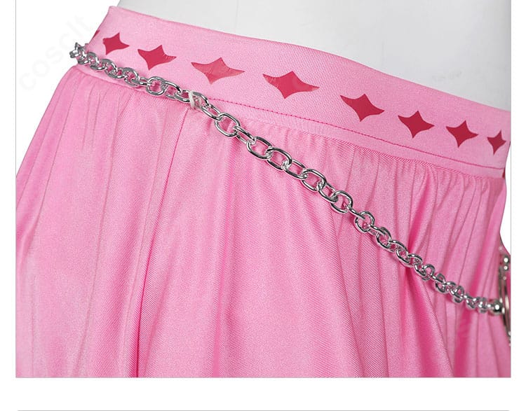 エアリス・ゲインズブール ピンキーマーメイド水着 ウエストのチェーンアクセサリー。着脱しやすい仕様。