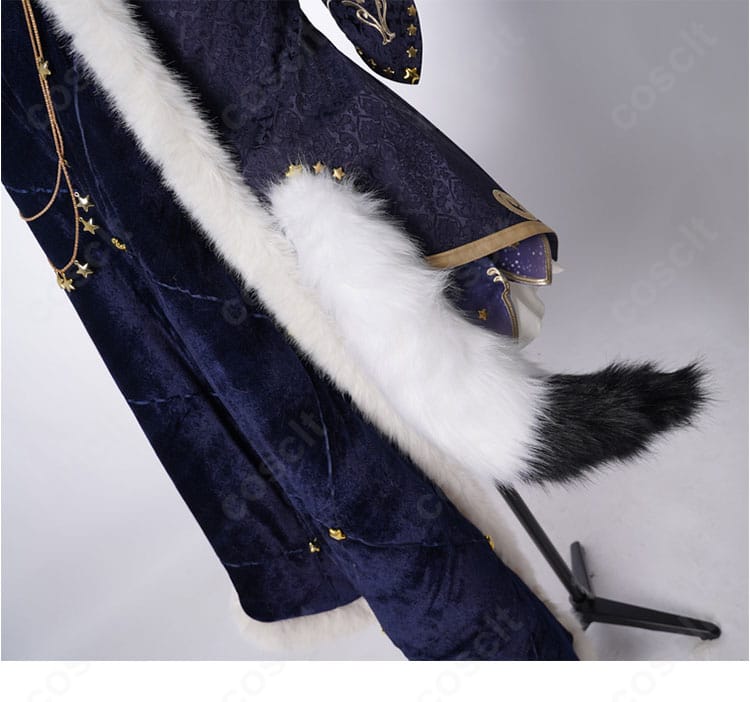 白上フブキ キング衣装のテール部装飾。コート裾と背面ラインの優雅なディテール。