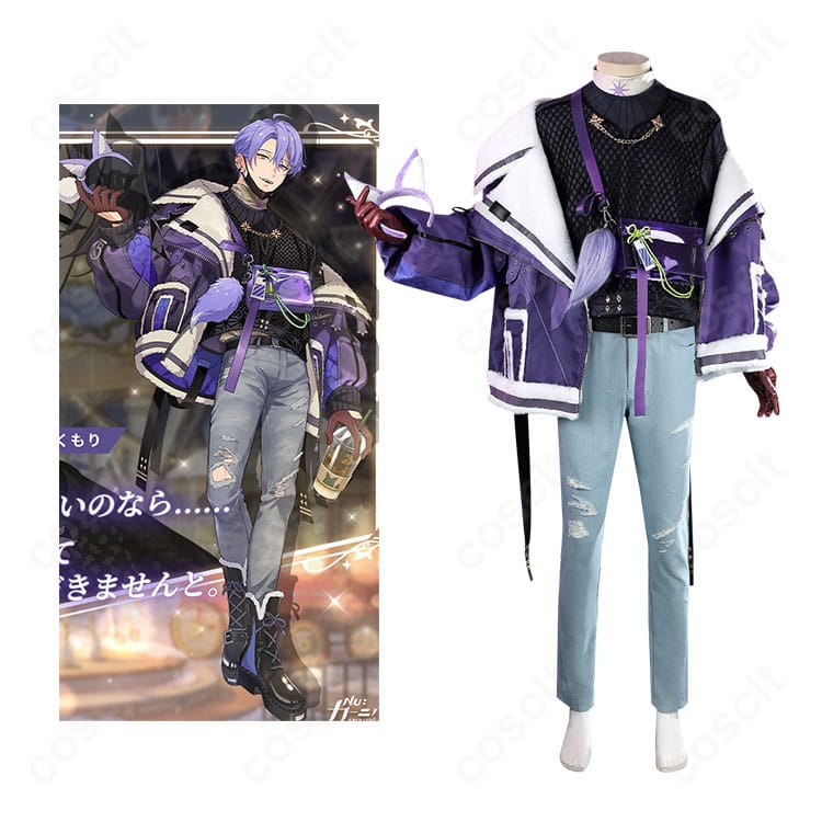 NU:カーニバル 玖夜「雪の夜のぬくもり」衣装の着用イメージ。キャラクターと衣装の再現度が分かる全身カット。