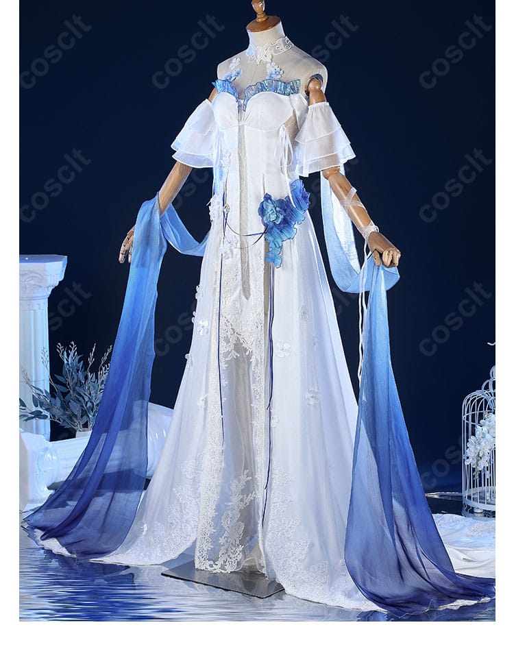 無期迷途 ハーメル衣装の側面ビュー。フレアの広がりとサイドのライン美を強調したカット。