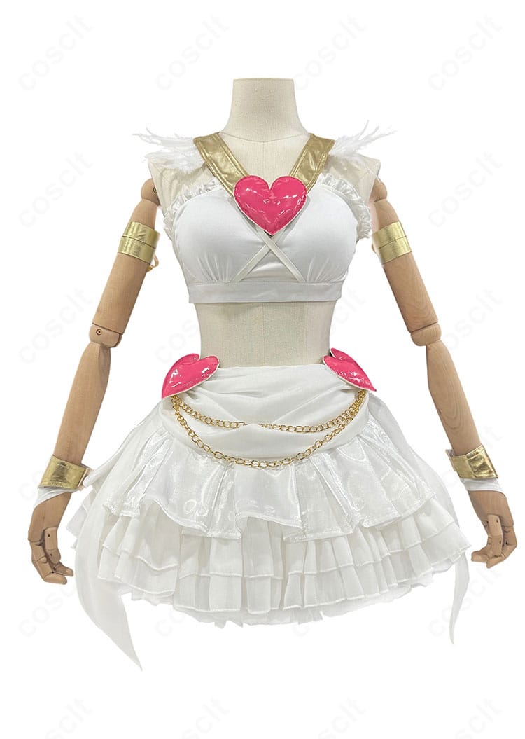 パンティ・アナーキー ポールダンスver.コスプレ 正面フルビュー。軽量生地とセクシーなラインが写真映えするトップスとスカート。