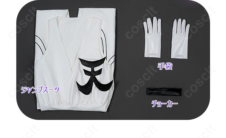 ジャンプスーツ・手袋・チョーカーのセット内容一覧。必要小物が揃う3点セット