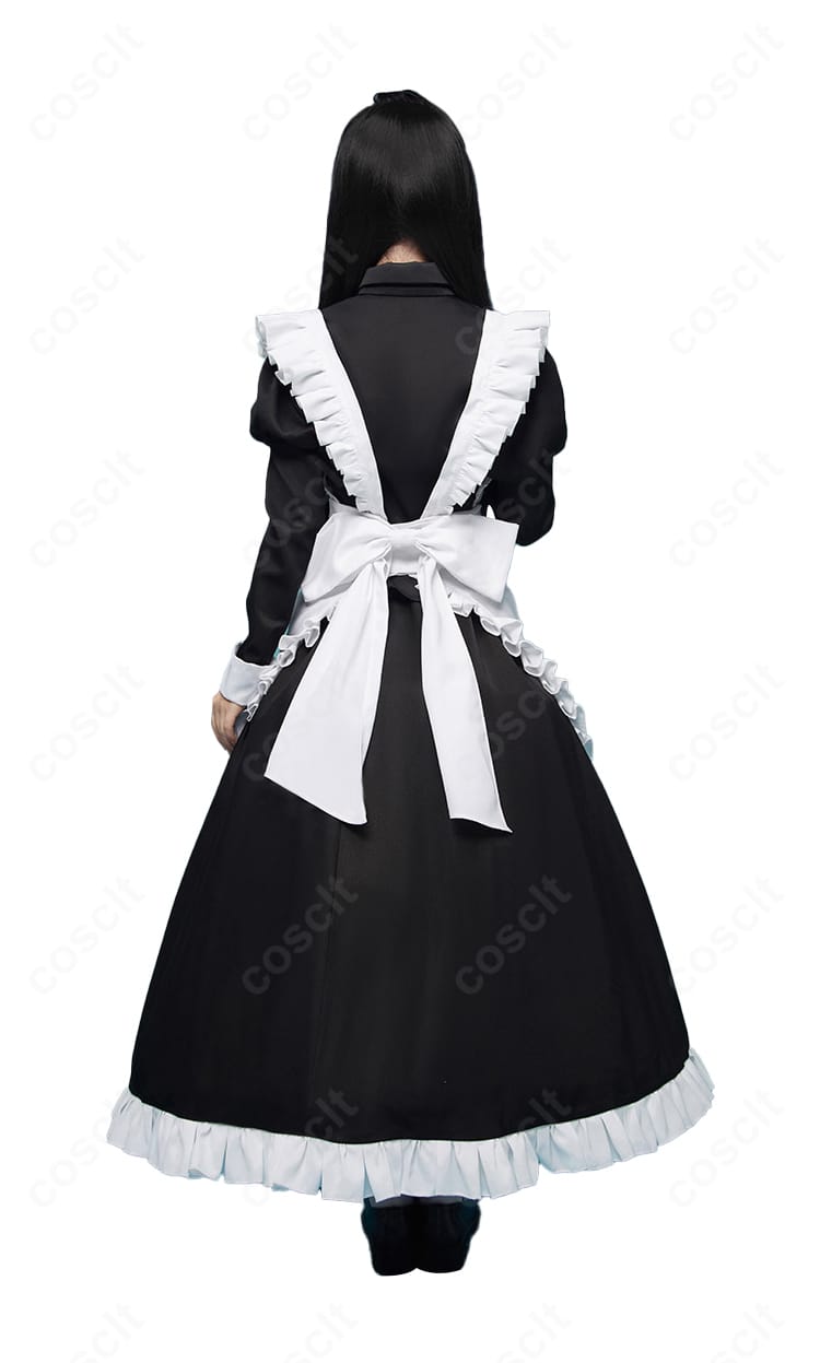 古見硝子 メイド服 背面の蝶結びディテール。立体的なリボン結びを忠実に再現した背面カット